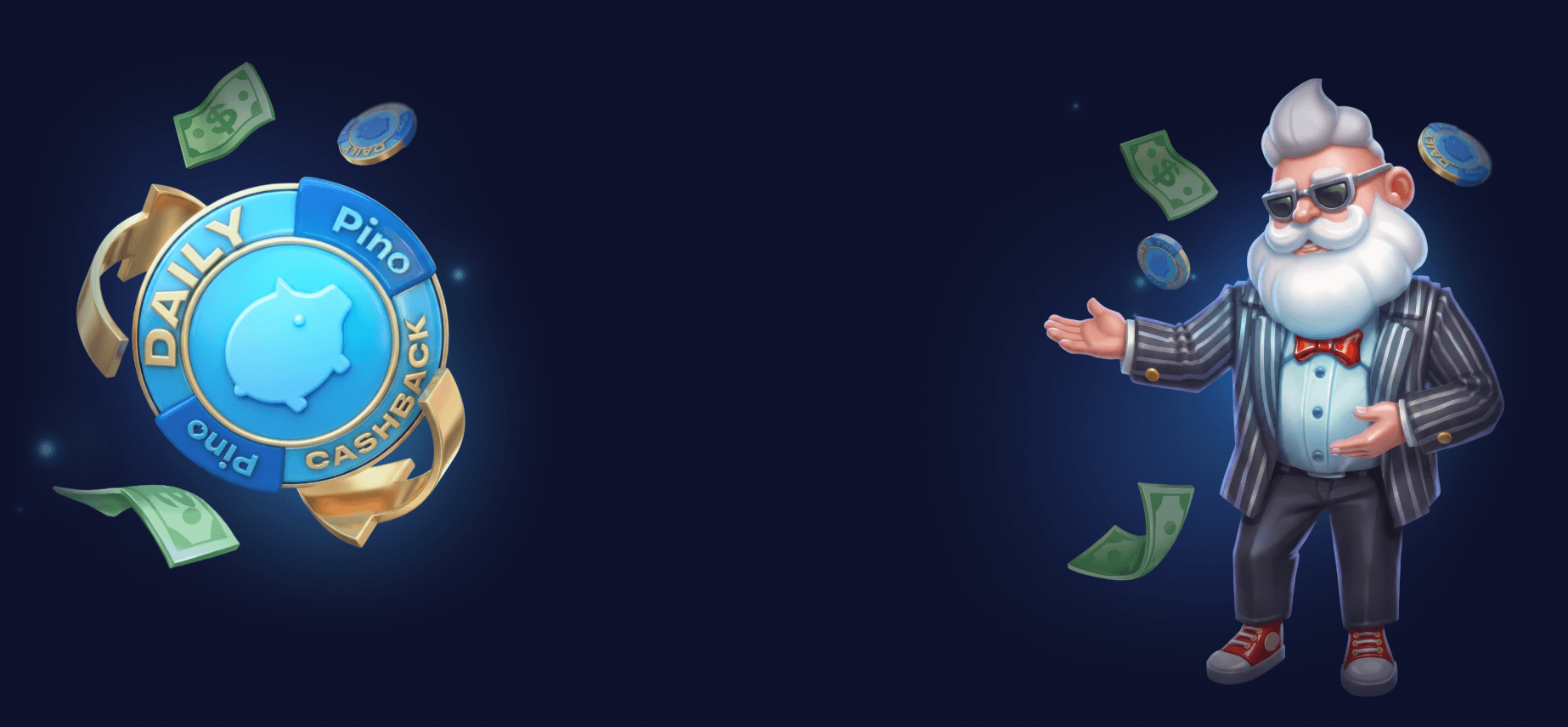 PinoCasino Daily Cashback up to 20%